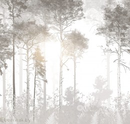 Фотообои De-Art Лес в солнечных лучах